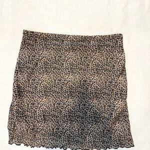 Smocked Black and Tan Mini Pencil Skirt for Night Out